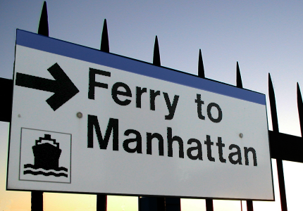 image of ferry sign