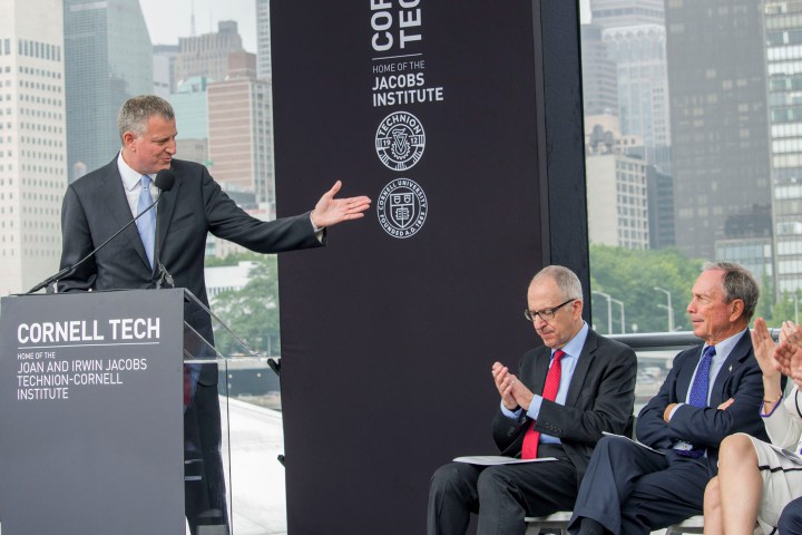 Bloomberg de Blasio Cornell Tech