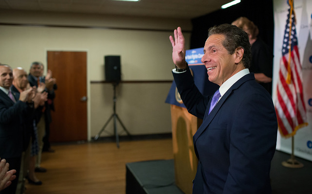 Cuomo waving