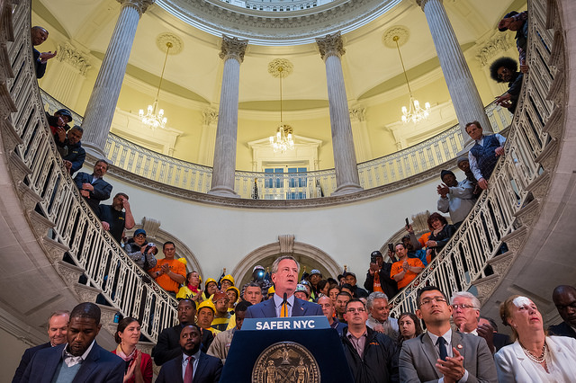 De Blasio City Hall Safer Press Conference