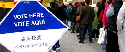 voting line in brooklyn